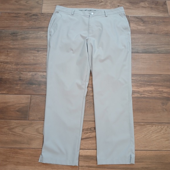Puma Golf Pants Mens 38x30 Grey Performance Essential Pounce Stretch Tech Flex - Picture 1 of 9